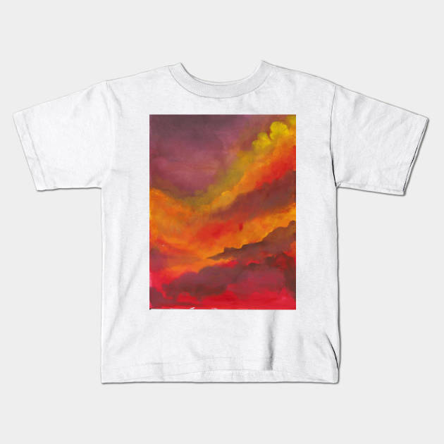 Sunset Skies Kids T-Shirt by Artbynikitachawda